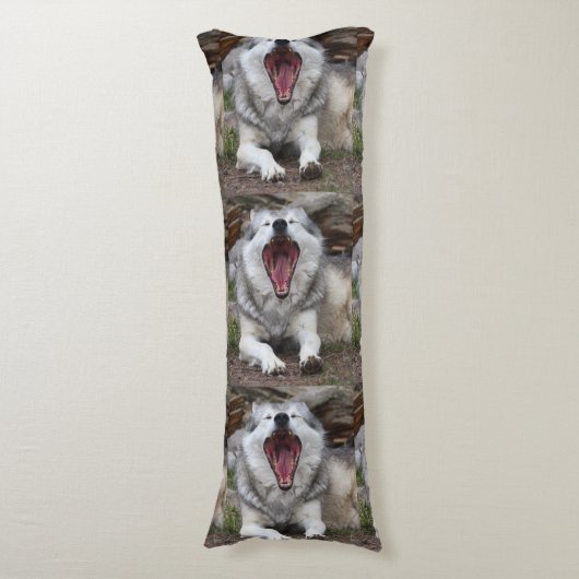 wolf lichaamskussen (Voorkant Verticaal)