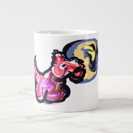 Wolf licht maan grote koffiekop