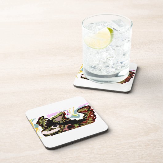 Wolf-liefde Bier Onderzetter (Rechterzijde)