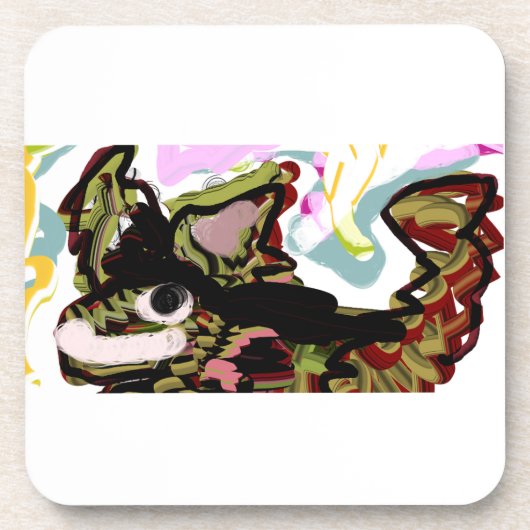 Wolf-liefde Bier Onderzetter (Voorkant)