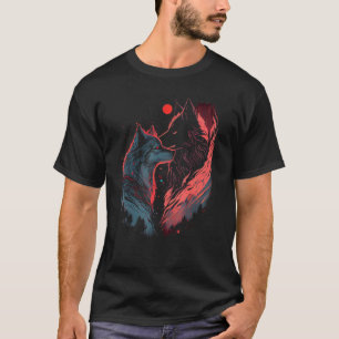 Wolf Liefde Dier Graphic voor Mannen Vrouwen Jonge T-shirt