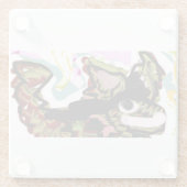 Wolf-liefde Glazen Onderzetter (Achterkant)