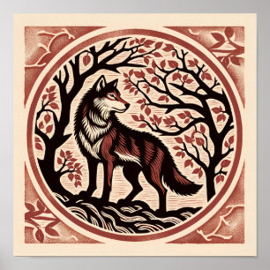 Wolf liefhebbers kunstwerk natuur liefde Wolven Poster