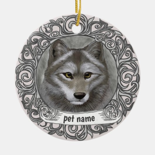 Wolf Lieve Herinnering ornament (Voorkant)