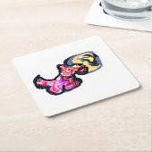 Wolf light moon  kartonnen onderzetters (Schuin)