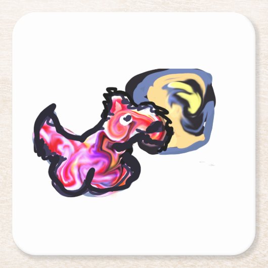 Wolf light moon  kartonnen onderzetters (Voorkant)