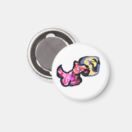 Wolf light moon  magneet (Voorkant / Achterkant)