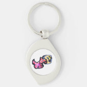 Wolf light moon  sleutelhanger (Voorkant)