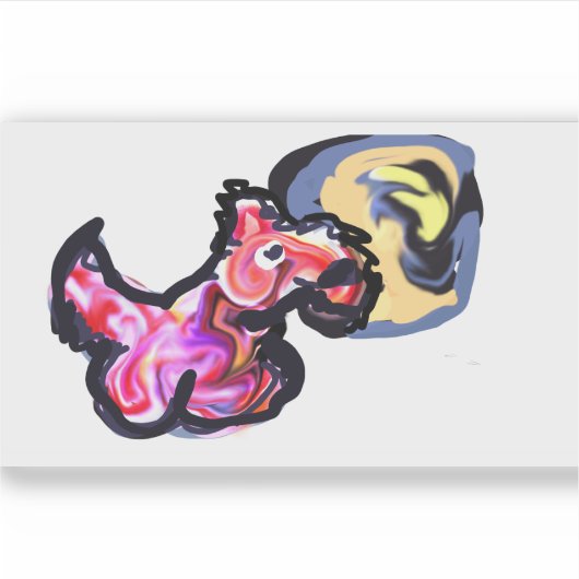 Wolf light moon  sticker (Voorkant)