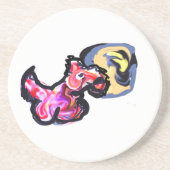 Wolf light moon zandsteen onderzetter (Voorkant)