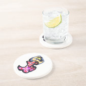 Wolf light moon  zandsteen onderzetter (Zijkant)