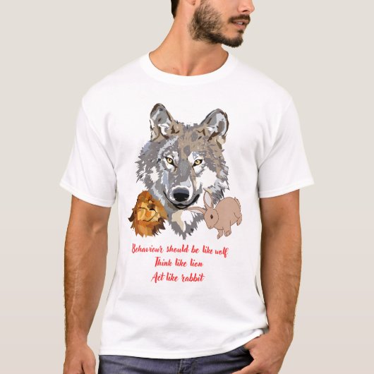 Wolf-Like Behavior-Fierce Birthday Gift for bold T-shirt (Voorkant)