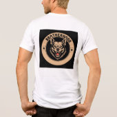 Wolf Logo Embleem dat Broederschap Vertegenwoordig Tri-Blend Shirt (Achterkant)