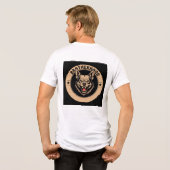 Wolf Logo Embleem dat Broederschap Vertegenwoordig Tri-Blend Shirt (Achterkant volledig)