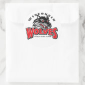 Wolf logo ronde sticker (Tas)