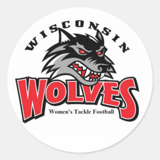 Wolf logo ronde sticker