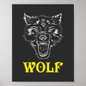 Wolf Logo Sign en Symbool Poster (Voorkant)