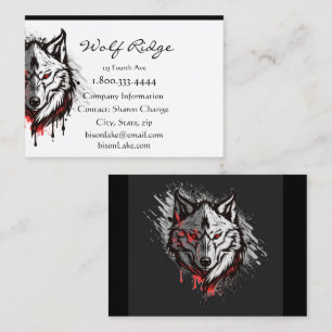 Wolf Logo Wolven Natuur Custom Visitekaartje