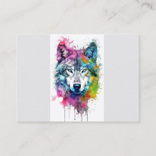 Wolf Logo Wolven Natuur Custom Visitekaartje (Achterkant)