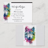 Wolf Logo Wolven Natuur Custom Visitekaartje (Voorkant / Achterkant)