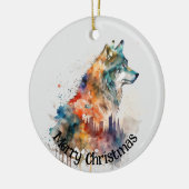 Wolf Logo Wolven Natuur Custom Visitekaartje Keramisch Ornament (Links)