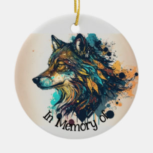 Wolf Logo Wolven Natuur Custom Visitekaartje Keramisch Ornament