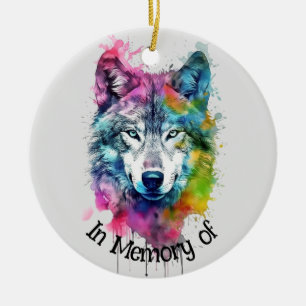 Wolf Logo Wolven Natuur Custom Visitekaartje Keramisch Ornament