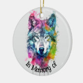 Wolf Logo Wolven Natuur Custom Visitekaartje Keramisch Ornament (Links)