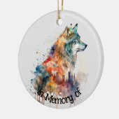 Wolf Logo Wolven Natuur Custom Visitekaartje Keramisch Ornament (Links)