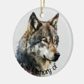 Wolf Logo Wolven Natuur Custom Visitekaartje Keramisch Ornament (Links)