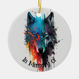 Wolf Logo Wolven Natuur Custom Visitekaartje Keramisch Ornament