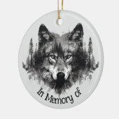 Wolf Logo Wolven Natuur Custom Visitekaartje Keramisch Ornament (Links)