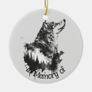 Wolf Logo Wolven Natuur Custom Visitekaartje Keramisch Ornament