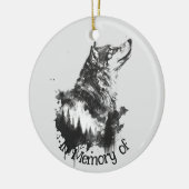 Wolf Logo Wolven Natuur Custom Visitekaartje Keramisch Ornament (Links)