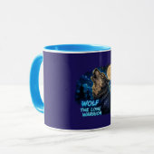 Wolf Lone Warrior Koffiemok Mok (Voorkant links)