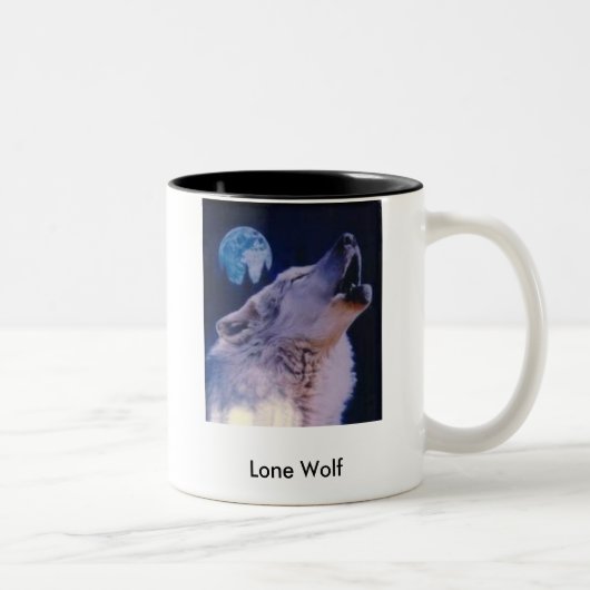wolf, Lone Wolf Tweekleurige Koffiemok (Rechts)