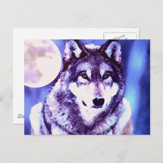 Wolf Look - Eenzame Wolf Briefkaart (Voorkant / Achterkant)