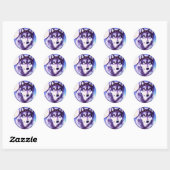 Wolf Look - Eenzame Wolf Ronde Sticker (Vel)