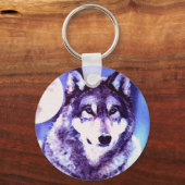 Wolf Look - Eenzame Wolf Sleutelhanger (Voorkant)