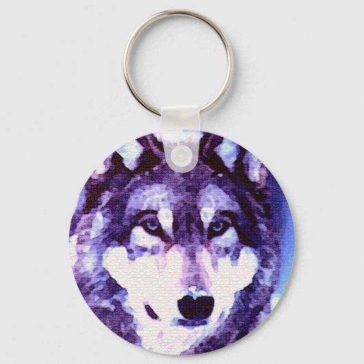 Wolf Look - Eenzame Wolf Sleutelhanger (Voorkant)