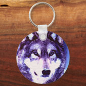 Wolf Look - Eenzame Wolf Sleutelhanger (Voorkant)