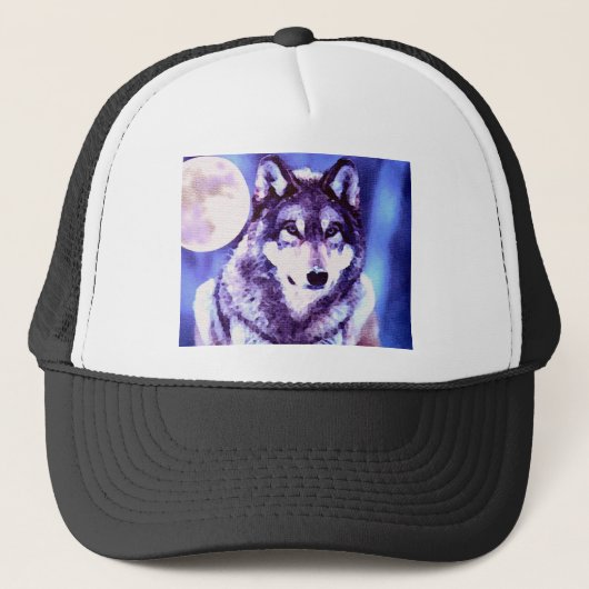 Wolf Look - Eenzame Wolf Trucker Pet (Voorkant)