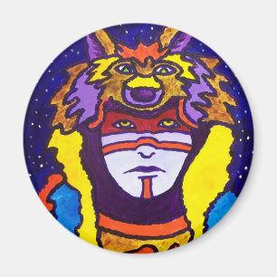 Wolf loopt door Piliero Magneet