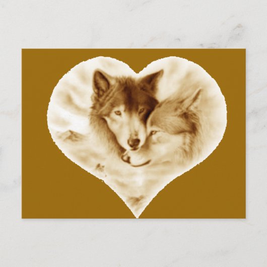 Wolf Love Briefkaart (Voorkant)