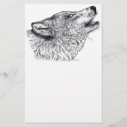 Wolf Love Briefpapier (Voorkant)