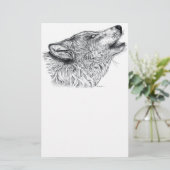 Wolf Love Briefpapier (Staand voorkant)