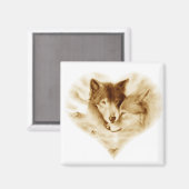 Wolf Love Magneet (Voorkant / Achterkant)