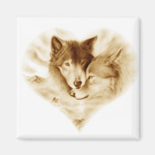 Wolf Love Magneet (Voorkant)