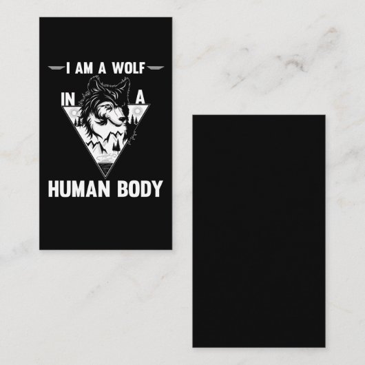 Wolf Lover Forest Animal Visitekaartje (Voorkant / Achterkant)