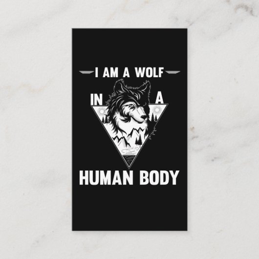 Wolf Lover Forest Animal Visitekaartje (Voorkant)